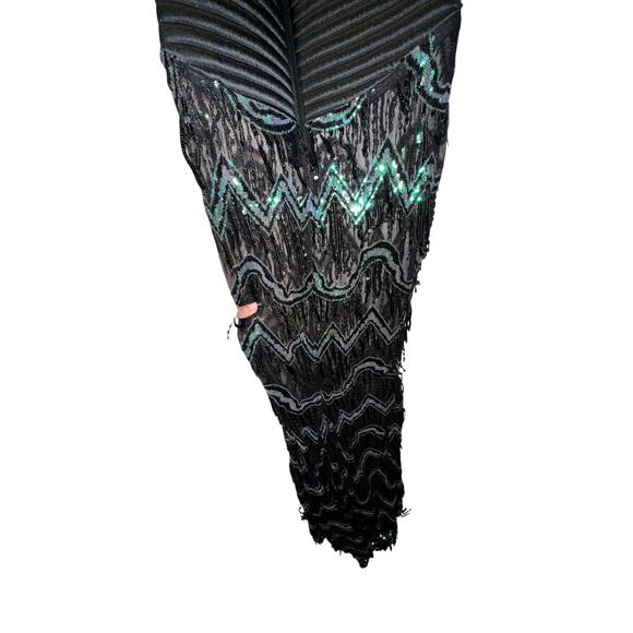 Zhivago Women's sequin gown Maxi Black Halter Party Dress Size XS - Picture 8 of 8